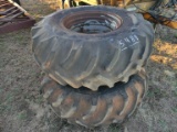 (2) 24.5R32 Tires & Rims for Peanut Picker