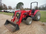 Mahindra 2555 MFWD Tractor, s/n 55ARK00566: HST, Loader w/ Bkt., Meter Show
