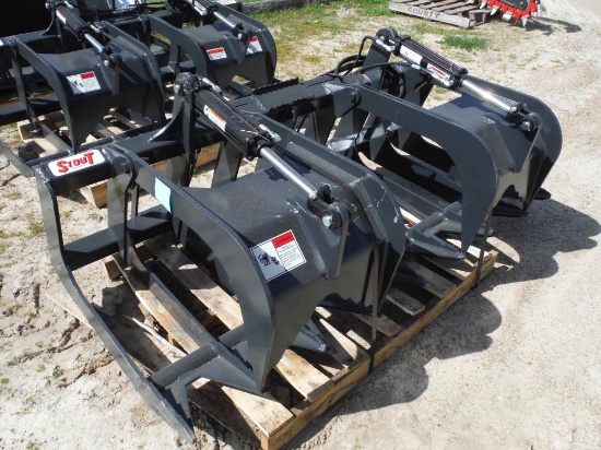 Unused Stout HD72-8 Brush Grapple: w/ Skid Steer Quick Attach