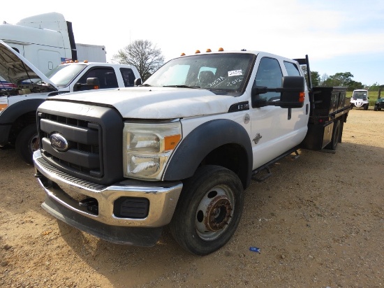 2012 Ford F550 Flatbed Truck, s/n 1FD0W5HT4CEC76341 (Inoperable): No Key