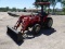 Branson 3820 MFWD Tractor, s/n CM2M00015: Canopy, Loader w/ Bkt., Meter Sho