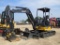 2022 John Deere 35G Mini Excavator, s/n 1FF035GXENK299208: Canopy, Hyd. Thu