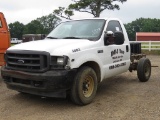 2001 Ford F350 Cab & Chassis, s/n 1FTSF30L71ED65296: Odometer Shows 178K mi