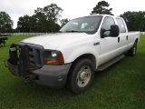 2005 Ford F350 Truck, s/n 1FTWW30515ED28060: 4-door, 2wd, Gas Eng., Odomete