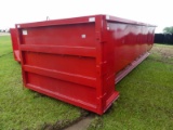 30-yard Rolloff Container: Red, 22' Main Rail, Open Top, Tub Style, 3/16