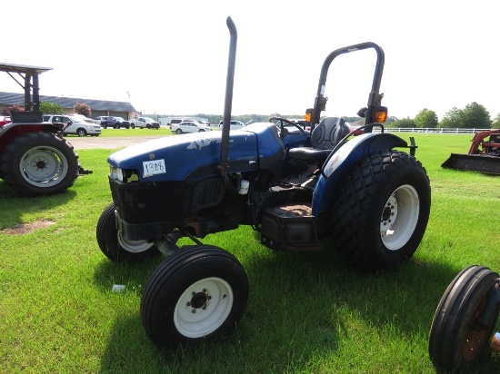 New Holland TN65 Tractor, s/n 001258320: 2wd, Rollbar, 3PH, PTO, Meter Show