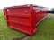 Unused 30-yard Rolloff Container, s/n 9428: Red, 22' Main Rail, Open Top, T