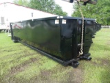Unused 30-yard Rolloff Container, s/n 9427: Black, 22' Main Rail, Open Top,