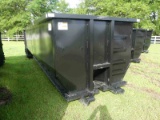 Unused 30-yard Rolloff Container, s/n 9423: Black, 22' Main Rail, Open Top,