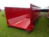Unused 30-yard Rolloff Container, s/n 9430: Red, 22' Main Rail, Open Top, T