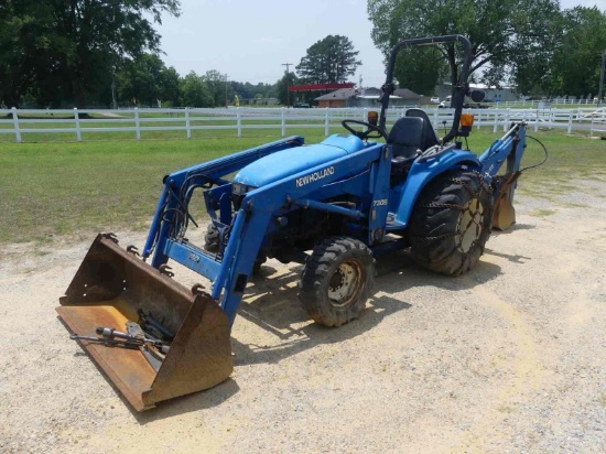 New Holland 1725 MFWD Tractor, s/n G009043: Rollbar, NH 7308 Loader w/ Bkt.