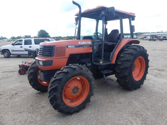 2000 Kubota M8200DTC MFWD Tractor, s/n 51133: Meter Shows 1161 hrs