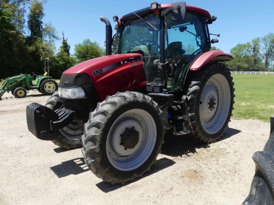 2013 CaseIH Maxxum 110 MFWD Tractor, s/n ZCBE25682: Encl. Cab, Front Weight