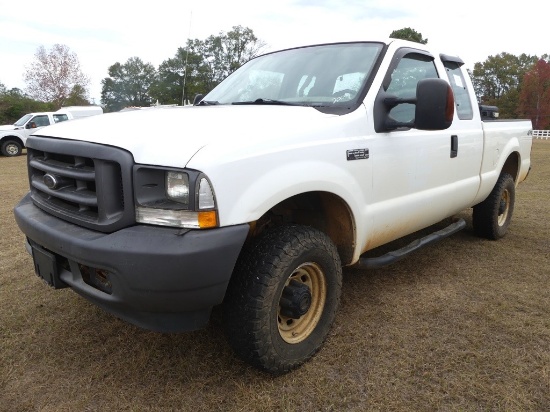 2004 Ford F250 4WD Pickup, s/n 1FTNX21L04EC24092: 5.4L Gas Eng., Auto, Tool