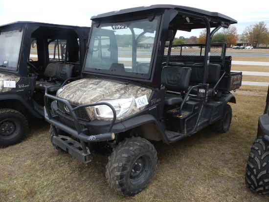 2016 Kubota RTV X1140 4WD Utility Vehicle, s/n A5KD2GDBKGG016308 (No Title