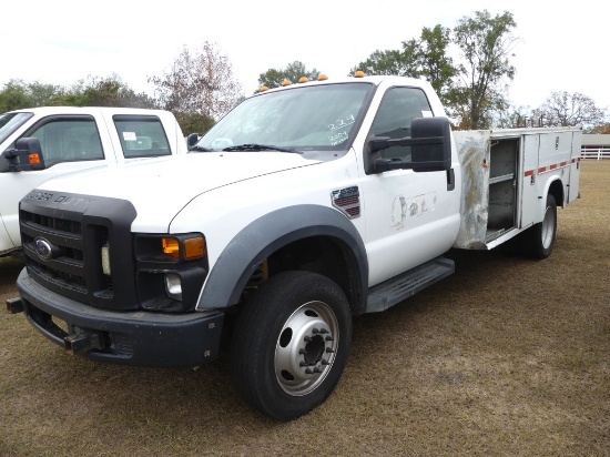 2009 Ford F550 Truck, s/n 1FDAF56R19EA97906: 2wd, Reg. Cab, Powerstroke V8