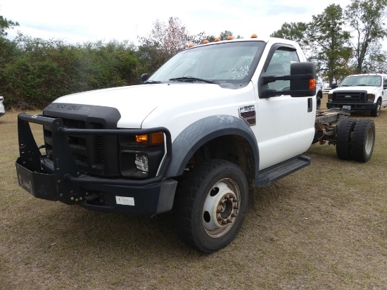 2008 Ford F550 4WD Cab & Chassis, s/n 1FDAF57R18EC52256: Powerstroke V8 Tur