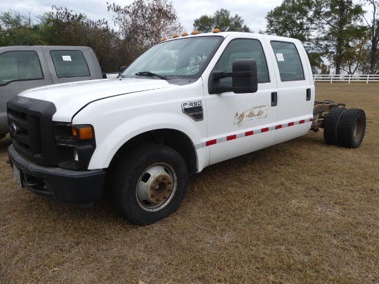 2008 Ford F350 Cab & Chassis, s/n 1FTWW32Y48EC98693: 2wd, Crew Cab, 6.8L Ga