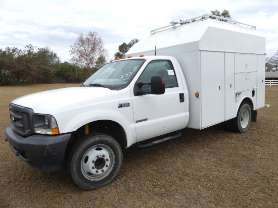 2004 Ford F550 Truck, s/n 1FDAF56P34ED93002: Reg. Cab, Powerstroke V8 Turbo