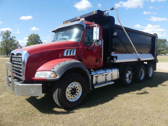2015 Mack GU813 Tri-axle Dump Truck, s/n 1M2AX13C4FM029302: Mack MP7 405hp