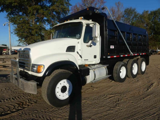 2005 Mack CV713 Tri-axle Dump Truck, s/n 1M2AG11C25M020048: Mack 350hp Eng.