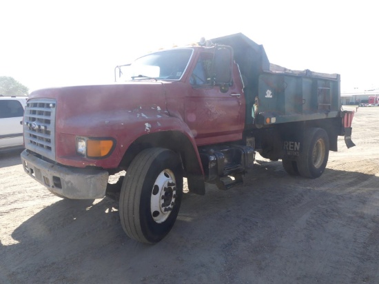 1997 Ford F-Series Single-axle Dump Truck, s/n 1FDXF70J7VVA37759: Gas Eng.,