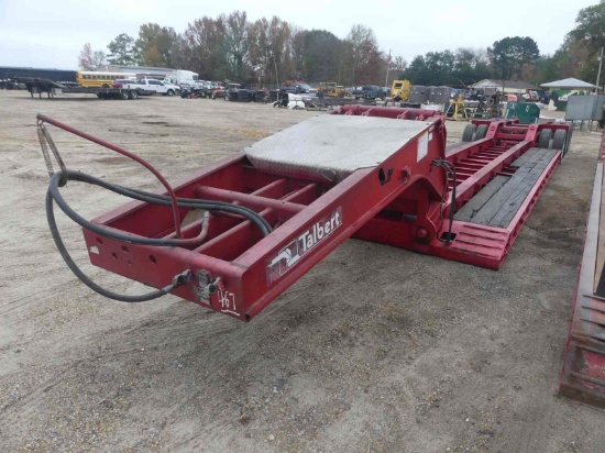 2007 Talbert Detach Lowboy, s/n 40FSK584271027774: 50-ton, NGB, Raised Beam