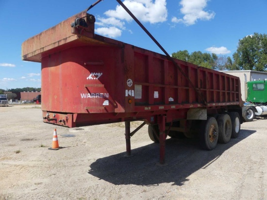 1997 Warren 26' Tri-axle Dump Trailer, s/n 1W9DS2632V1199422 (Title Delay):