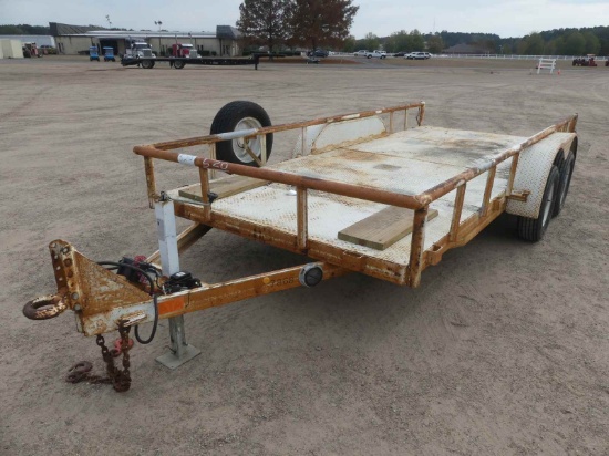 2004 BR Tag Trailer, s/n BR816X4895EQP4068: T/A, Pintle Hitch, 18', Rails,