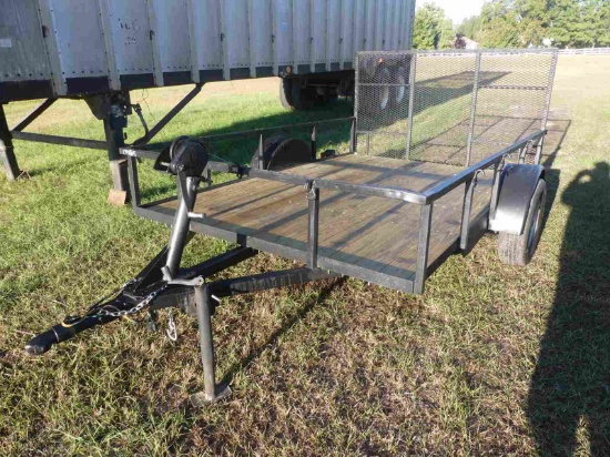 Shopbuilt 8x10 Trailer (No Title - Bill of Sale Only): S/A, Ramp