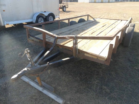 16' Trailer (No Title - Bill of Sale Only): T/A, Single Wheels, Bumper-pull