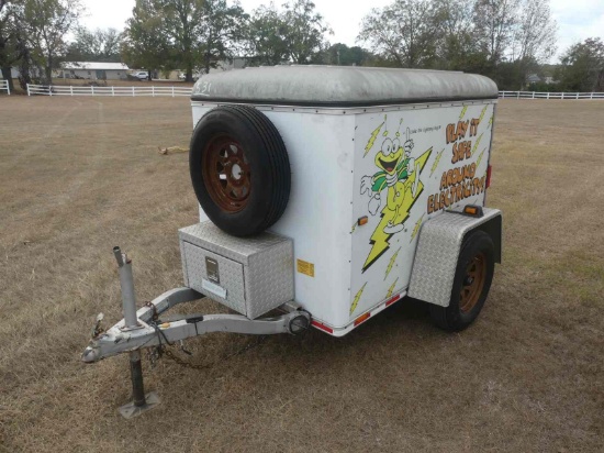 2005 Wells Cargo 4x6 Enclosed Trailer, s/n 1WC200B1352053332: S/A, Bumper-p
