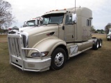 2010 Peterbilt 386 Truck Tractor, s/n 1XPHD49X5AD795862: T/A, Sleeper, Cumm