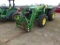 John Deere 5065E MFWD Tractor, s/n 1PY5065EVDB013575: JD 553 Loader w/ Fork