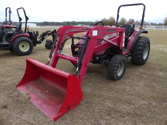 Mahindra 3510 MFWD Tractor, s/n A11-01515: Rollbar, ML112 Loader w/ Bkt., D