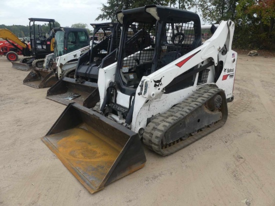 2014 Bobcat T590 Skid Steer, s/n ALJU13121: Canopy, GP Bkt., Rubber Tracks,