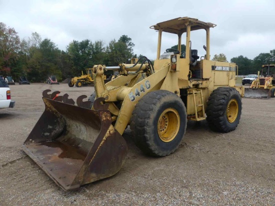 John Deere 544G Rubber-tired Loader, s/n DW544GB552808: Canopy, GP Bkt., 20