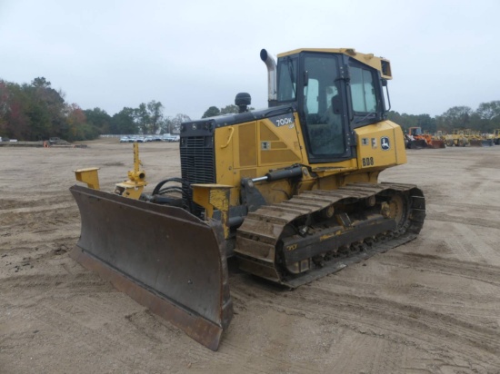 2014 John Deere 700K Dozer, s/n 1T0700KXLEE270435: Cab, 6-way Blade, Meter