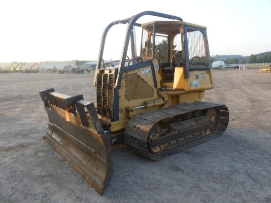 1999 John Deere 650H LGP Dozer, s/n T0650HX876168: Canopy, Sweeps, 6-way Bl