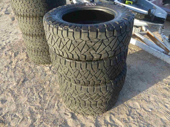 (4) Used Nitto Ridge Grapple 35x11.50R20LT Tires