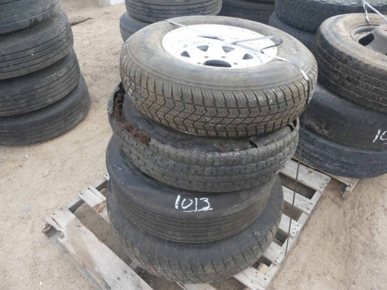 Pallet of (4) 6-lug Trailer Rims