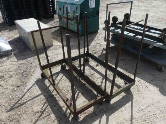 Lot of (2) Shop Racks on Wheels