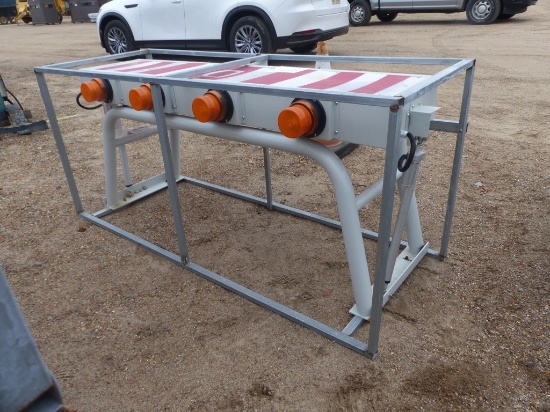 Truck-mounted Flashing Warning Light w/ Frame