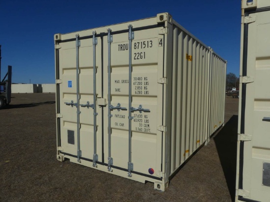 Unused 20' Double End-door Container, s/n TRDU8715134