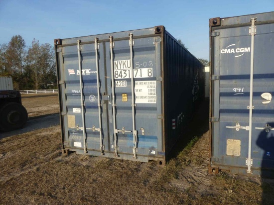 Used 40' Shipping Container, s/n NYKU8431718