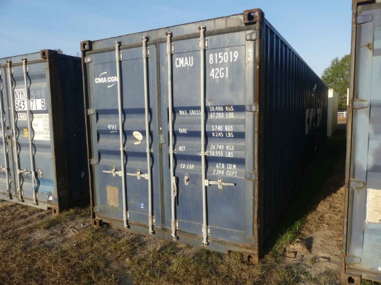 Used 40' Shipping Container, s/n CMAU8150193