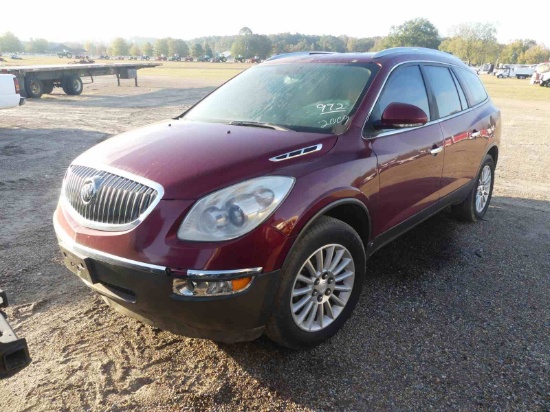2009 Buick Enclave SUV, s/n 5GAER23D89J159993 (Inoperable): 4-door, Engine