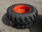 (2) Firestone 14.9-28 Tractor Tires on Kubota Rims