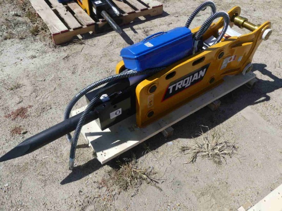 Unused 2022 Trojan TH50 Hydraulic Hammer, s/n 20236057: 45mm Pin, for Mini