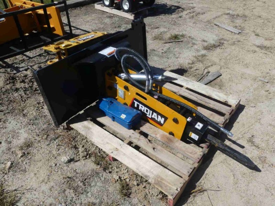 Unused 2022 Trojan TH35SSL Hydraulic Hammer, s/n 20237052 for Skid Steer